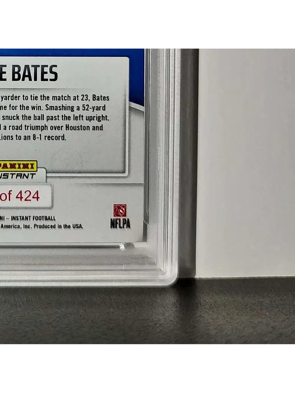 Jake Bates Rookie 2024 Panini NFL #147 Detroit Lions PSA 9 Auto 9
